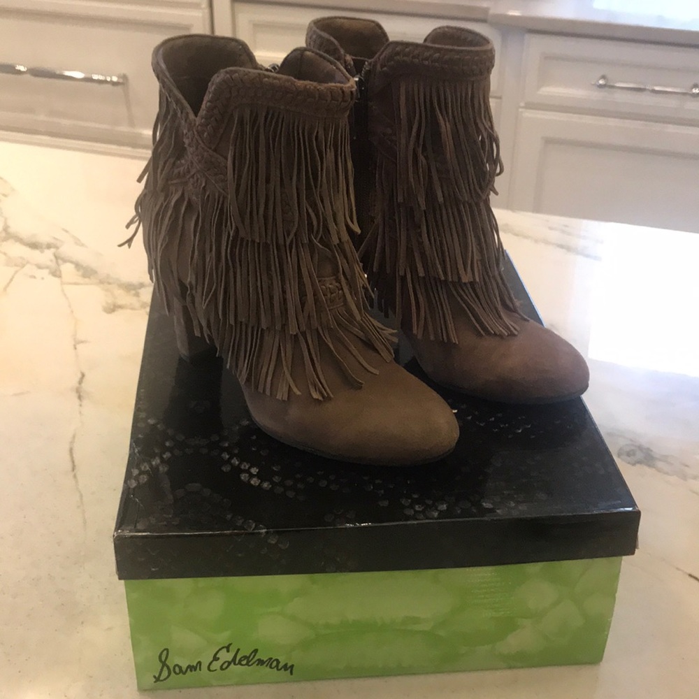 Sam Edelman Taupe Saude Boots